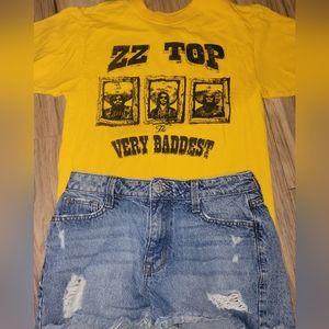 yellow zz top t-shirt